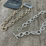 Eliza Gracious - Short double link chain Necklace | Matt Silver