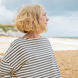 Chalk - Long Bryony Black/Cream Stripe Top