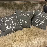 Retreat - 'Live Life' Square Cushion