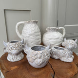 Highland Cow Sitting Neutral Planter 14.7cm