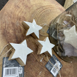Small White Wooden Hanging Stars