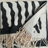 Tree Jacquard Doubleface Scarf - Black