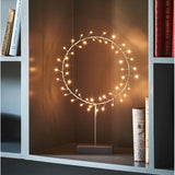 43cm Freestanding Battery Aurora Lamp in Silver