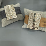 Eliza Gracious - Suede Tan stranded Bracelet with pale gold decoration