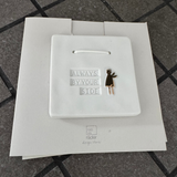 Radar - Poetry White Ceramic hanging Tile 6cm 
Quote engraved in the Tile - 'Always by your Side' with a gold Angel figurine
Mounted on a gift card to write your own message inside 10cm 
