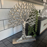 Aluminium Silver Tree of Life H36cm
