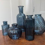 Small Glass Bottle Vases Blue - 5 styles