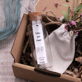 Attic Creations - giftings life's precious moments since 2010;    Message in a Bottle Sterling Silver Earrings handmade in Devon Style - Silver crystal star stud earrings Quote on the card - 'Follow your dreams'