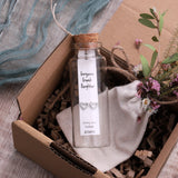 Attic Creations - giftings life's precious moments since 2010;    Message in a Bottle Sterling Silver Earrings handmade in Devon Style - Silver Crystal cluster studded Heart earrings Quote on the card - 'Gorgeous Granddaughter'