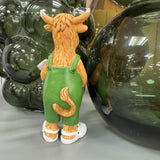 Standing Harry the Highland Cow with Shovel