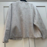 Wool Blend Boxy Jacket - Stone