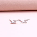 Message In A Bottle Lightning Bolt Earrings - 'Stay Strong..'