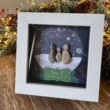 Christmas Framed Pebble Art - 'Baby's First Christmas 2025'