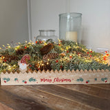 Long Wooden L39.5cm Advent Calendar Counter with Santa/Gonk Marker to count the days down