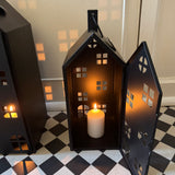 Black Iron House Candle holder - 3 sizes