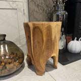 Makasi Teak unique Teak small statement pieces;
Solid Teak Lombok Teak Trunk Table 40cm 