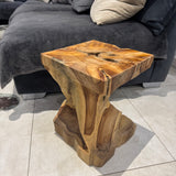 Makasi Teak unique Teak small statement pieces;
Driftwood Twist Lamp Table / Stool H40cm 