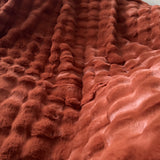 Malini Faux Soft Square Raffles Throw - Orange