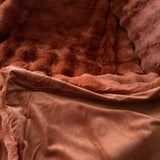Malini Faux Soft Square Raffles Throw - Orange