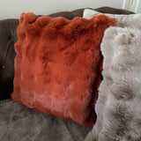Malini Faux Soft Square Raffles Throw - Orange