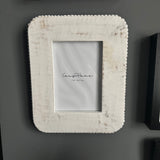 Whitewashed Wooden Beaded Photo Frames - 2 sizes