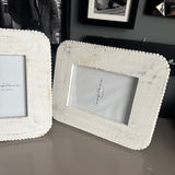 Whitewashed Wooden Beaded Photo Frames - 2 sizes