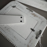 Whitewashed Wooden Beaded Photo Frames - 2 sizes