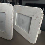 Whitewashed Wooden Beaded Photo Frames - 2 sizes