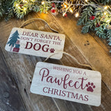 Wooden Hanging Silhouette Christmas Dog Hanger - 4 Breeds