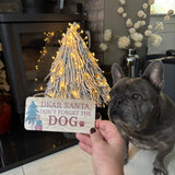 Hanging Christmas Dog Sign - 'Dear Santa, Don't Forget the Dog'