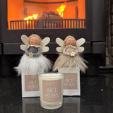 Christmas Small Gift - Fabric Angel & Votive Gift Wrapped