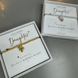Life Charm Gold plated Bracelet - ‘Daughter’