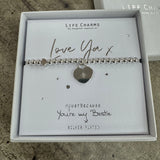Life Charms the Thoughtful Jewellery Co.
Just Because Heart charm Bracelet;
Love ya x. You're my bestie x.