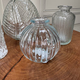Small Clear Glass Bottle Vases - 6 styles
