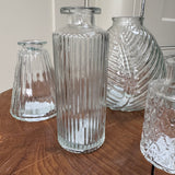 Small Clear Glass Bottle Vases - 6 styles