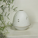 Light Glow Lithophane Oval Dome H10.6cm T-Light Candle Holder Busy Bees Design