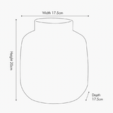 Alina White Stoneware Dot Design Vase - 2 sizes