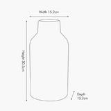 Alina White Stoneware Dot Design Vase - 2 sizes