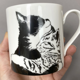Penguin Ink Cat Cuddle Time Fine Bone China Mug