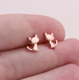 Message In A Bottle Cat Earrings - 'Cat Lady'