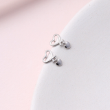 Message in a Bottle Heart Earrings - Love you lots