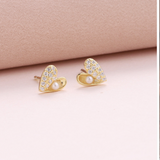 Message in a Bottle Heart Earrings - Heart of Gold