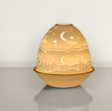 Light Glow Oval Dome T-light Holder - Starry Night