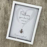 Framed Pebble Art - La De Da Living - Feathers Appear When Loved Ones Are Near