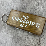 Wooden Keyring - His Lordship's Key