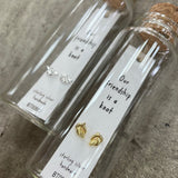 Message In A Bottle Knot Earrings - 'Our Friendship Is A Knot'