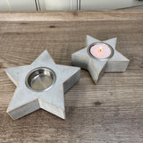 Retreat - Large Grey Star T-light Holder