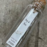 Hug & Kiss sterling silver earrings in a message bottle - available in rose gold or silver