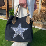 Glitter Star Bag - Black