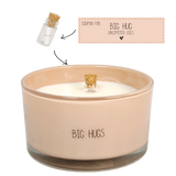 Message in a Bottle Soy Candle 8cm
Presented in a Pink Glass Jar with the Fragrance Green Tea Time
Quote on the Candle Jar -  'Big Hug'
Message in a bottle quote 'Coupon for: Big Hug unlimited uses'